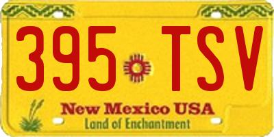 NM license plate 395TSV