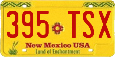 NM license plate 395TSX