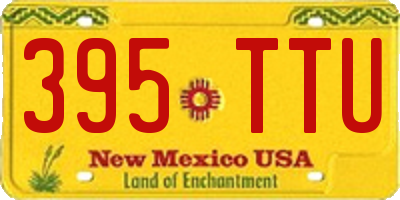 NM license plate 395TTU