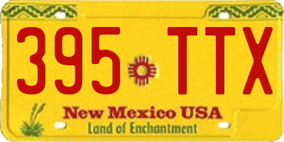 NM license plate 395TTX