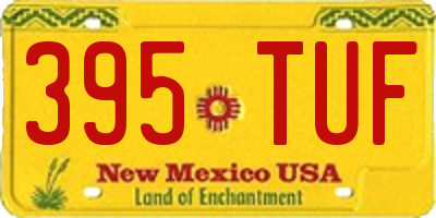 NM license plate 395TUF