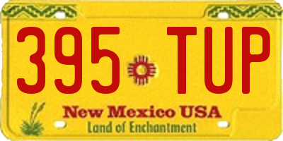 NM license plate 395TUP