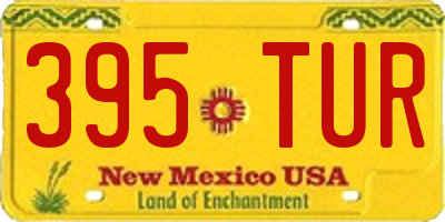 NM license plate 395TUR