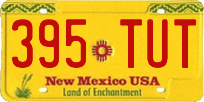 NM license plate 395TUT