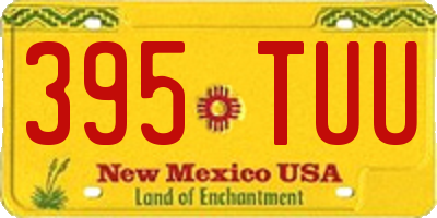 NM license plate 395TUU