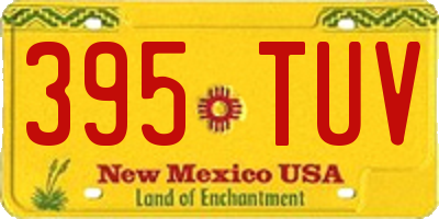 NM license plate 395TUV