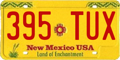 NM license plate 395TUX