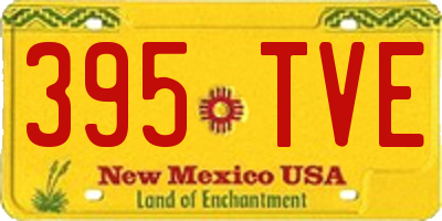 NM license plate 395TVE