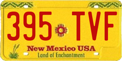 NM license plate 395TVF
