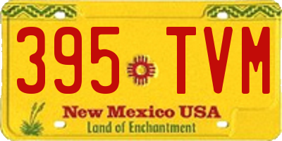 NM license plate 395TVM