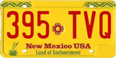 NM license plate 395TVQ
