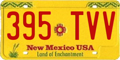 NM license plate 395TVV