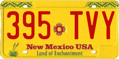 NM license plate 395TVY
