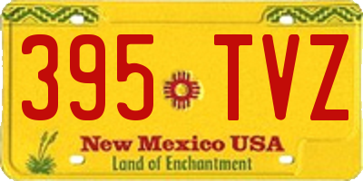 NM license plate 395TVZ