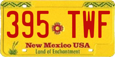 NM license plate 395TWF