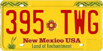 NM license plate 395TWG