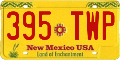 NM license plate 395TWP