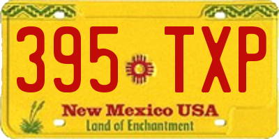 NM license plate 395TXP