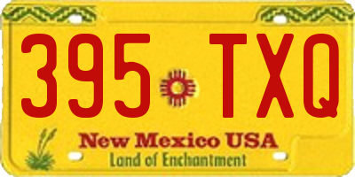 NM license plate 395TXQ