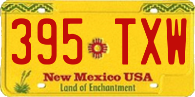 NM license plate 395TXW