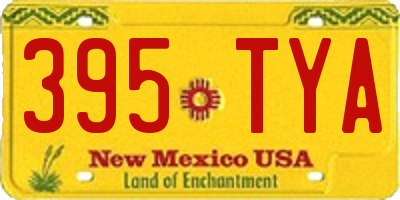 NM license plate 395TYA