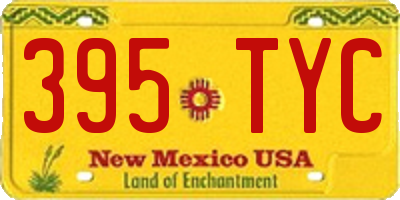 NM license plate 395TYC
