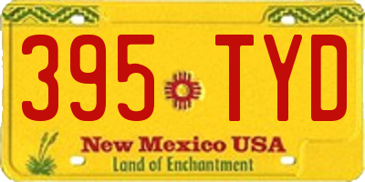 NM license plate 395TYD