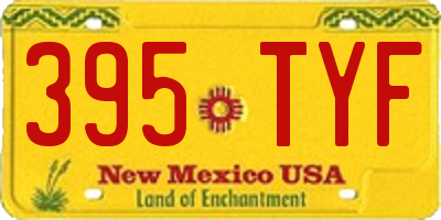 NM license plate 395TYF