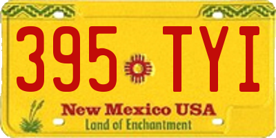 NM license plate 395TYI