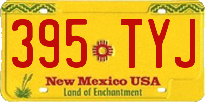 NM license plate 395TYJ