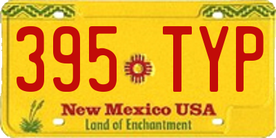 NM license plate 395TYP