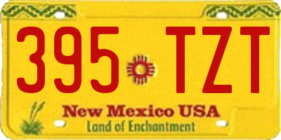 NM license plate 395TZT