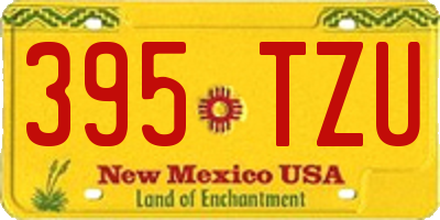 NM license plate 395TZU