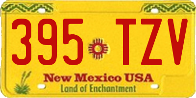 NM license plate 395TZV