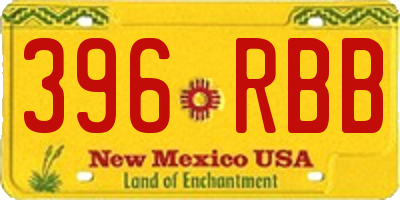 NM license plate 396RBB