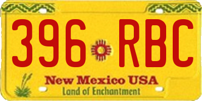 NM license plate 396RBC