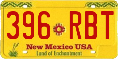 NM license plate 396RBT