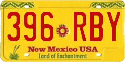NM license plate 396RBY