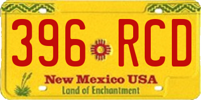 NM license plate 396RCD