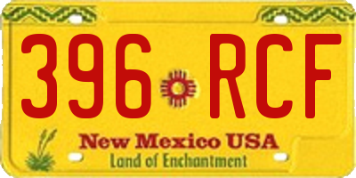 NM license plate 396RCF