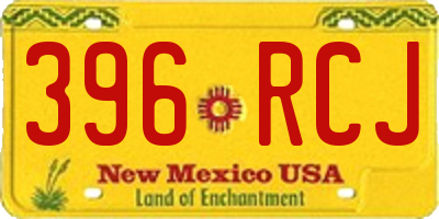 NM license plate 396RCJ