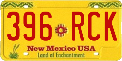 NM license plate 396RCK