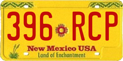 NM license plate 396RCP