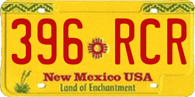 NM license plate 396RCR