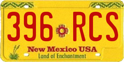 NM license plate 396RCS