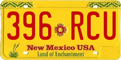 NM license plate 396RCU