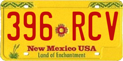 NM license plate 396RCV