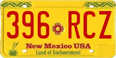 NM license plate 396RCZ