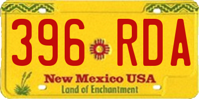 NM license plate 396RDA