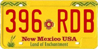 NM license plate 396RDB
